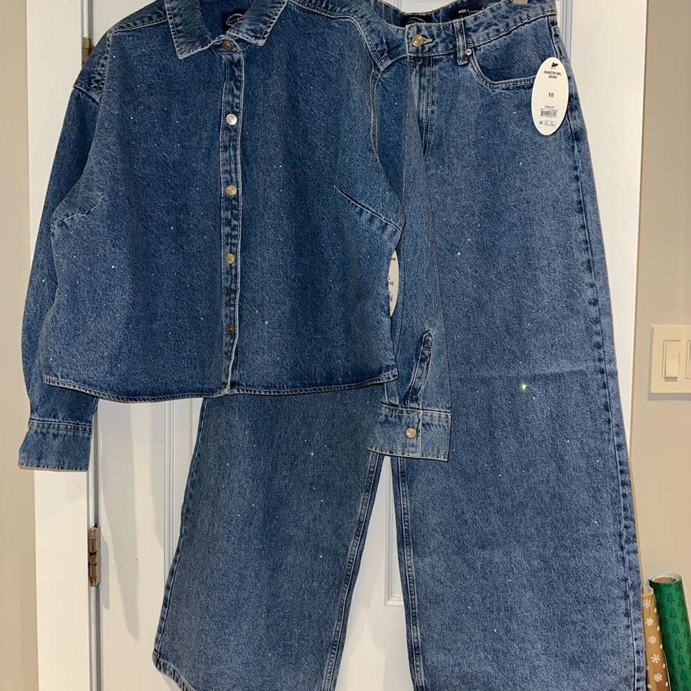 Classic Blue Denim Button Down Shirt